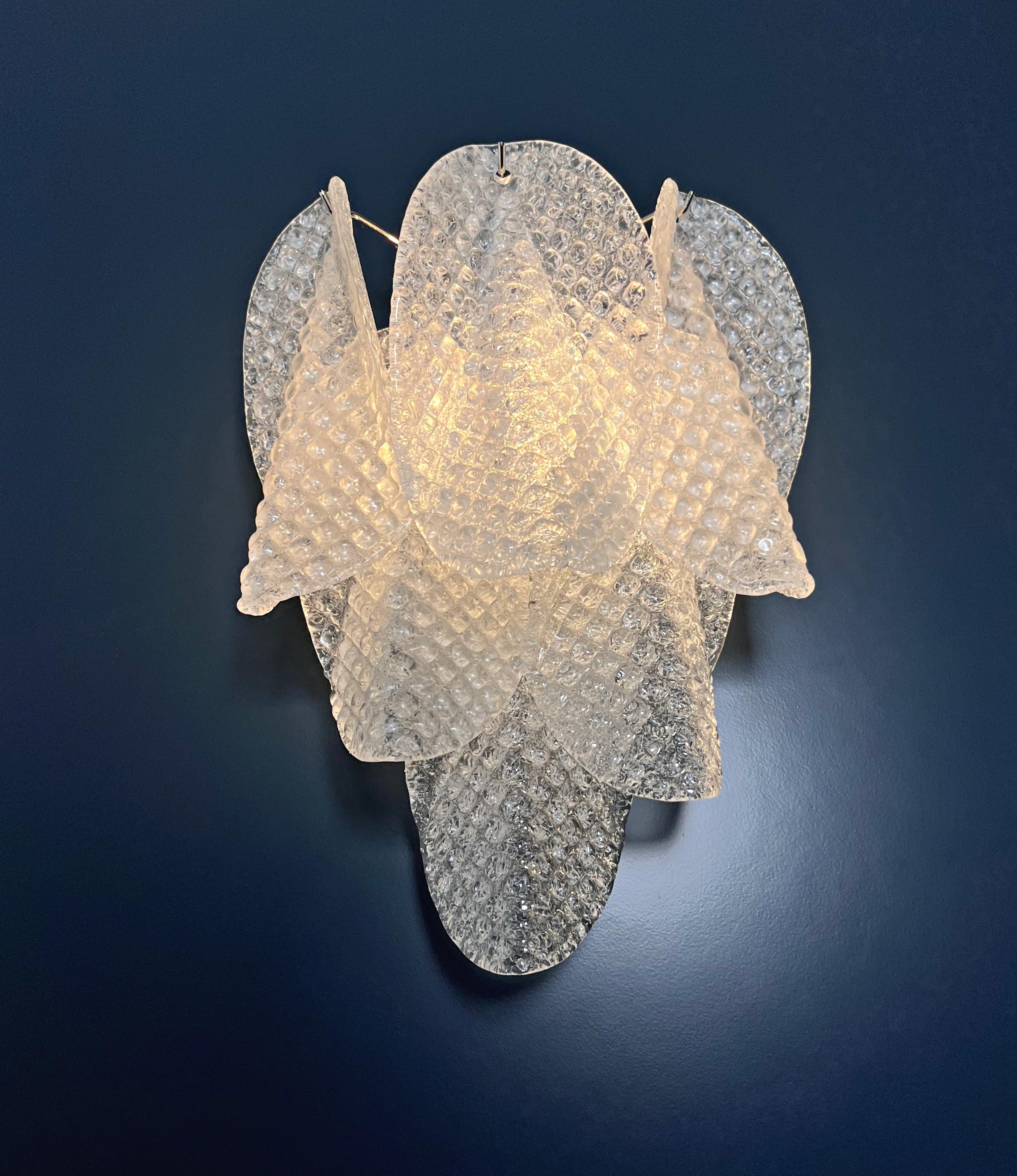 Pair of Vintage Italian Murano wall lights - 12 