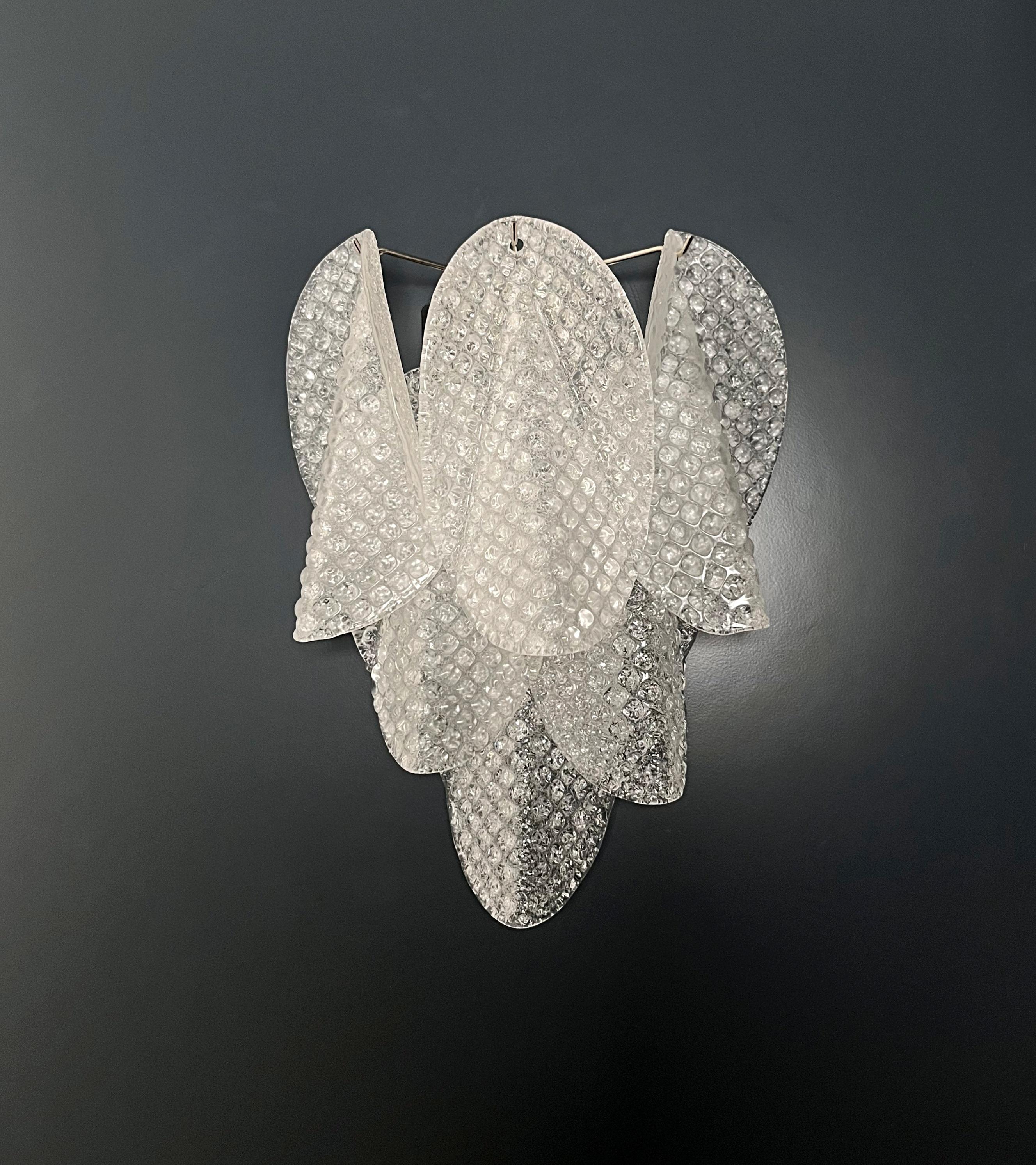 20th Century Pair of Vintage Italian Murano wall lights - 12 