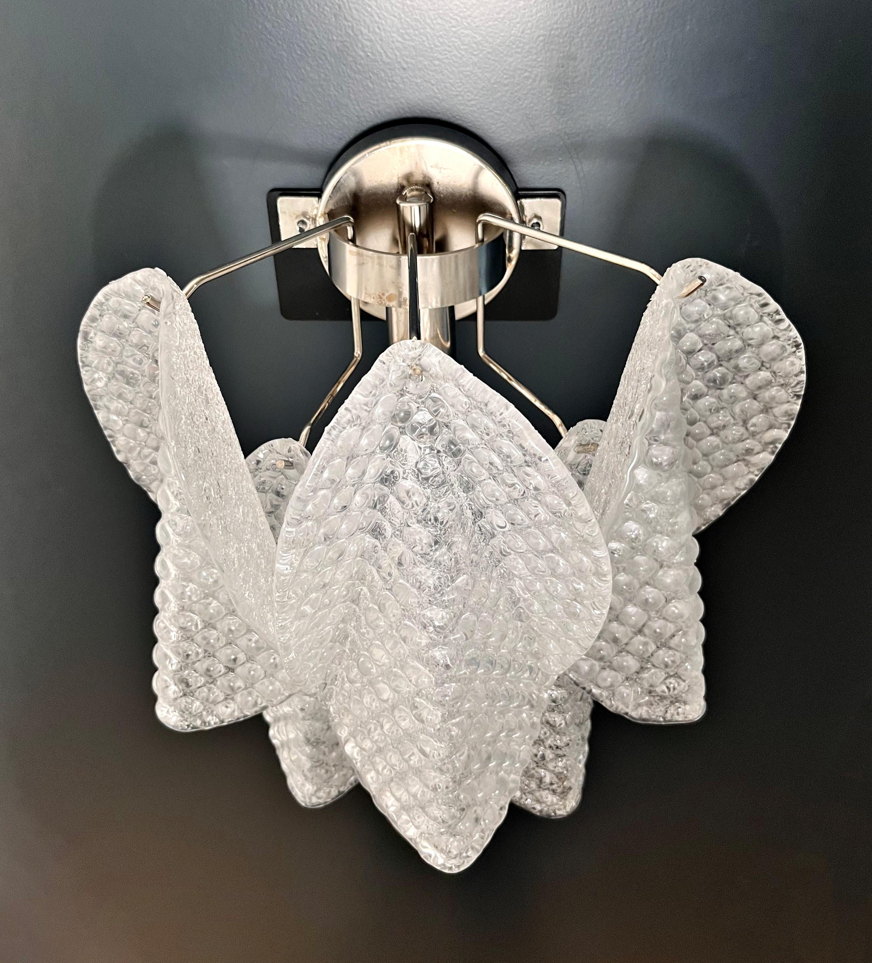 Pair of Vintage Italian Murano wall lights - 12 