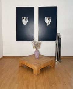 Pair of Vintage Italian Murano Wall Lights, 12 "Rondini" Glass