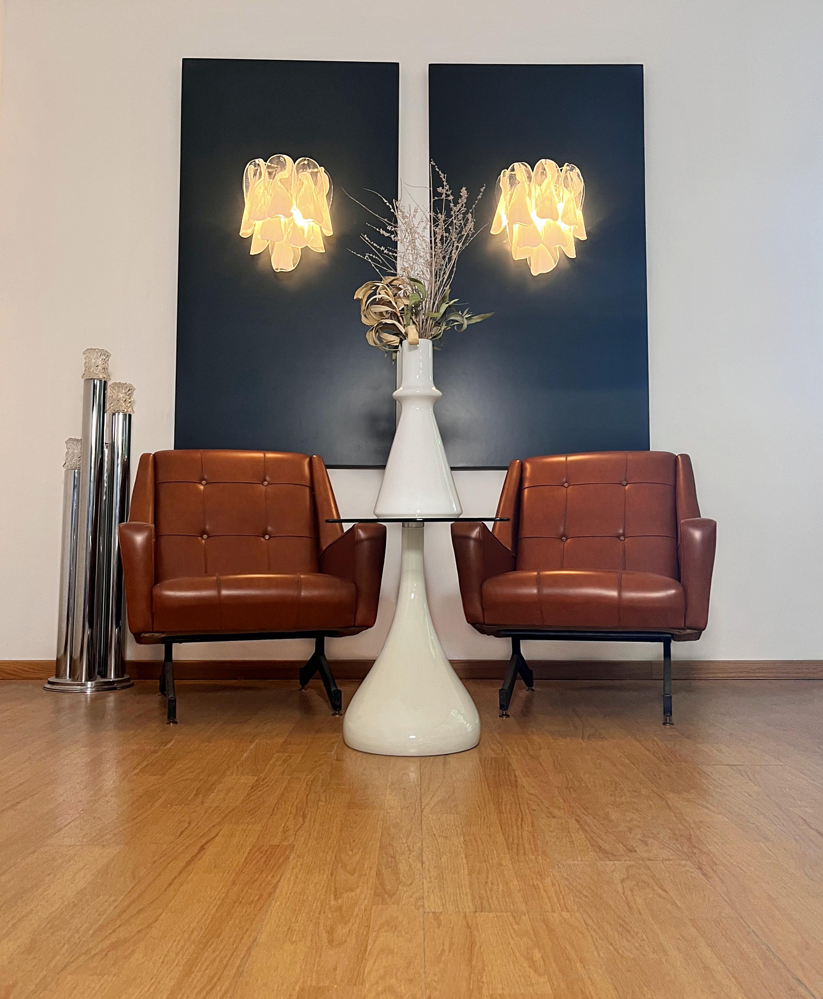 Pareja de apliques Vintage Italianos de Murano -20 de cristal 