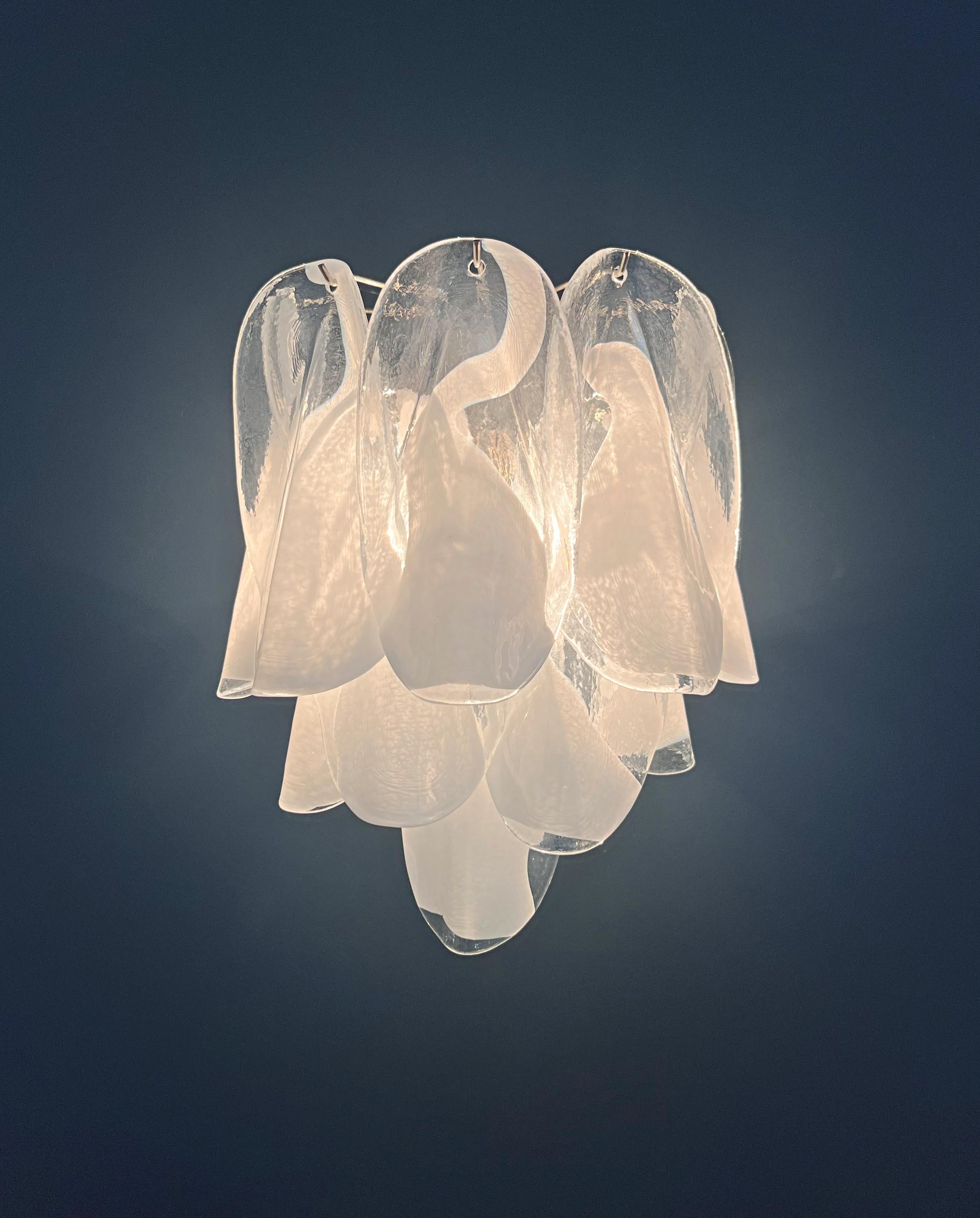 Pareja de apliques Vintage Italianos de Murano -20 de cristal 