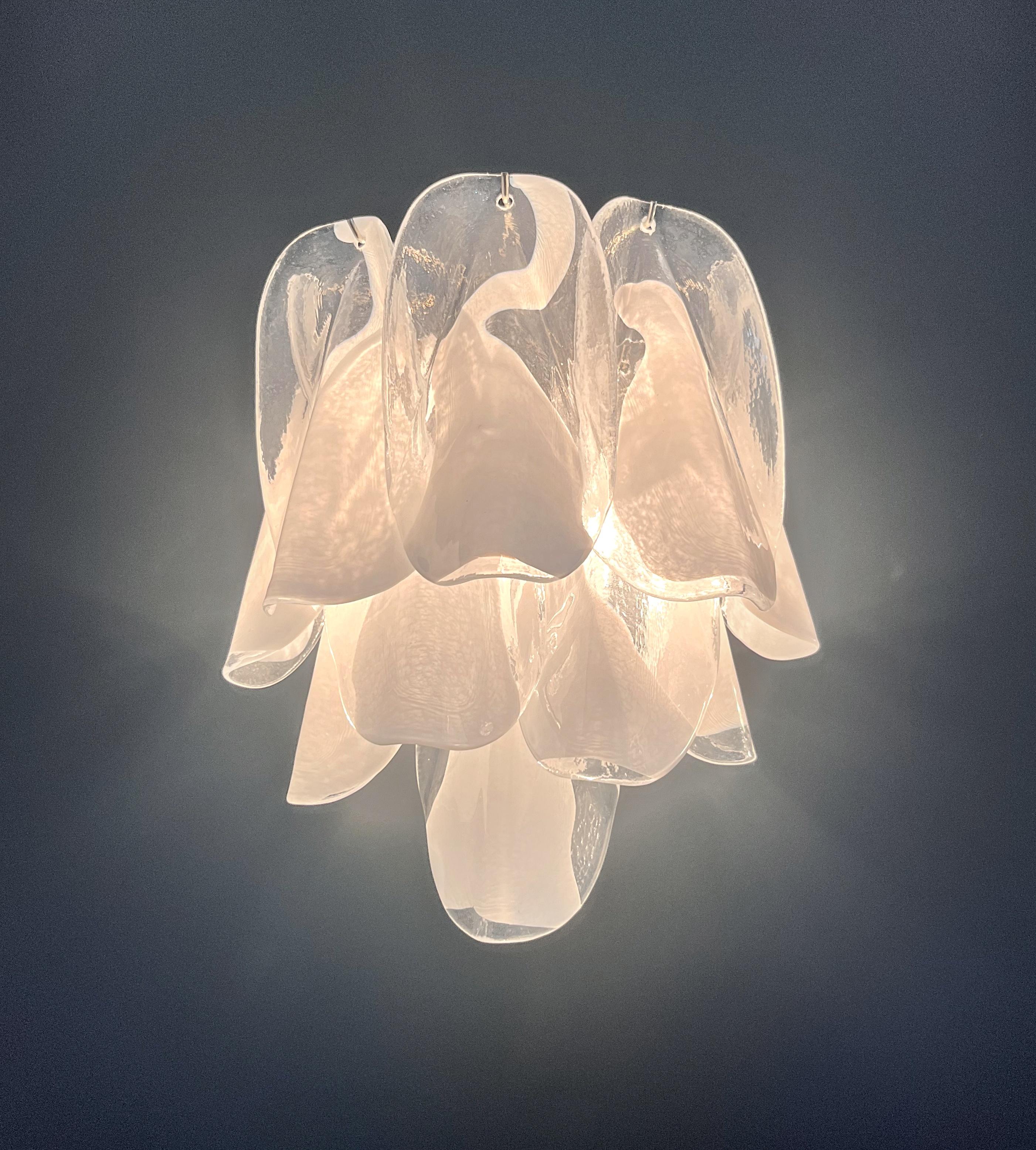 Pareja de apliques Vintage Italianos de Murano -20 de cristal 