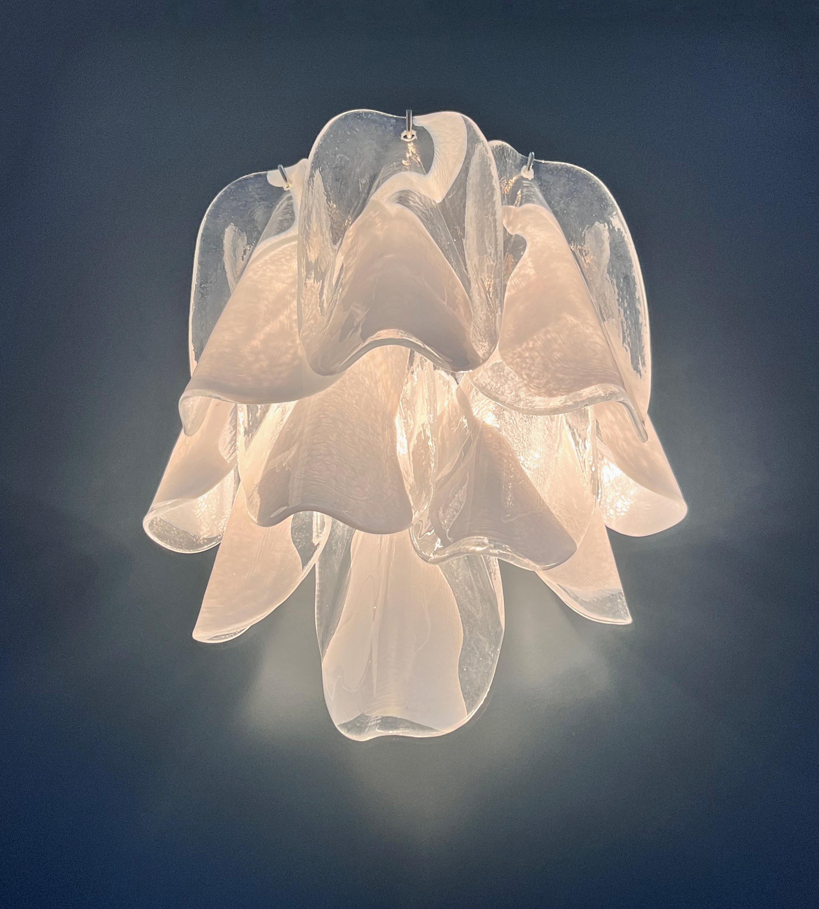 Pareja de apliques Vintage Italianos de Murano -20 de cristal 