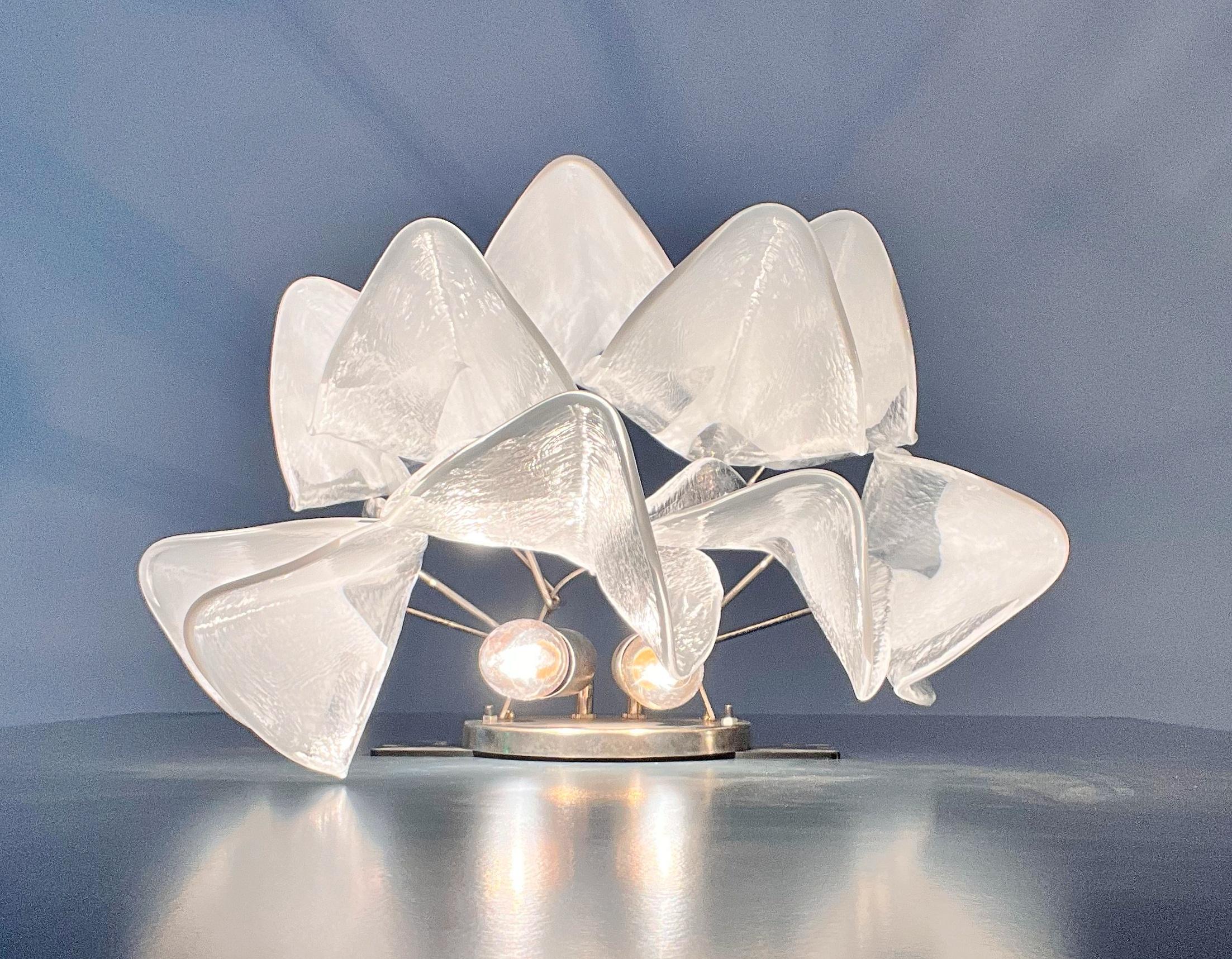 Pareja de apliques Vintage Italianos de Murano -20 de cristal 