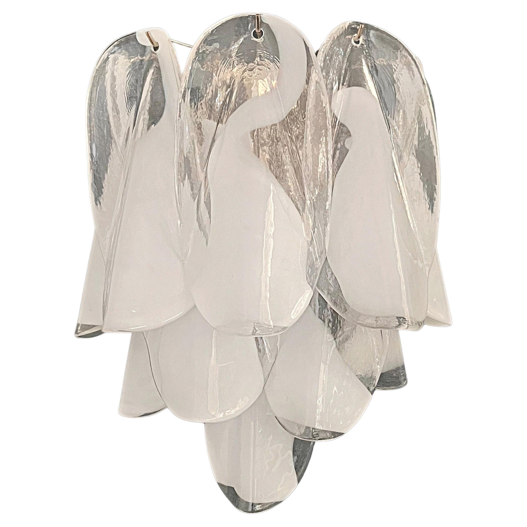 Pareja de apliques Vintage Italianos de Murano -20 de cristal "rondini