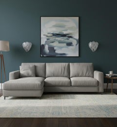 Pair of Vintage Italian Murano wall lights - 6 "fiammette" clear grit glass