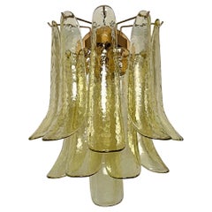 Pair of Vintage Italian Murano wall lights - Mazzega - 10 green glasses