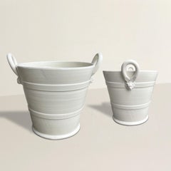Pair of Vintage Italian Porcelain Planters