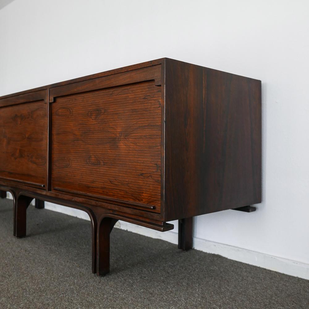 Mid-Century Modern Pair of Vintage Italian Rosewood Sideboards by Gianfranco Frattini for Bernini