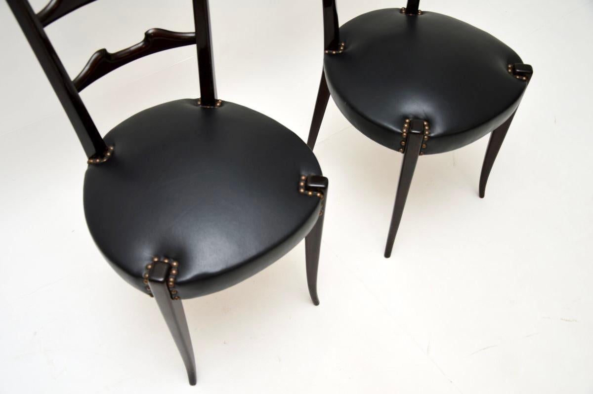 Paire de chaises d'appoint italiennes Vintage par Aldo Tura en vente 3