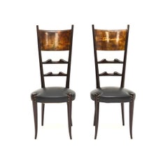 Paire de chaises d'appoint italiennes Vintage par Aldo Tura