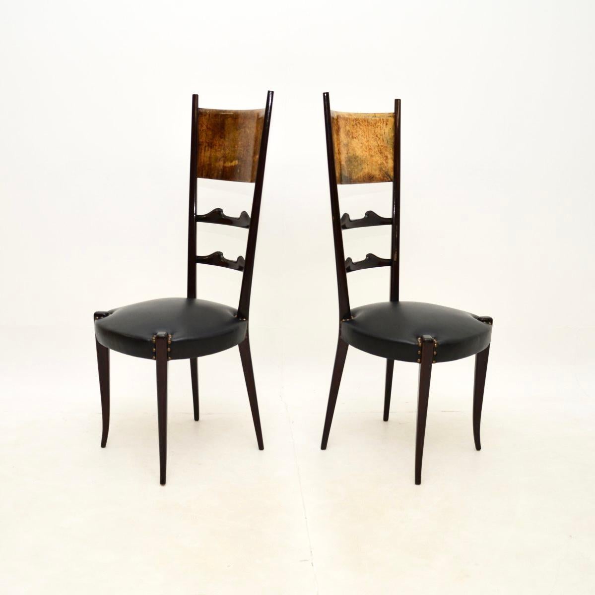 Mid-Century moderno Coppia di poltroncine italiane d'epoca di Aldo Tura in vendita