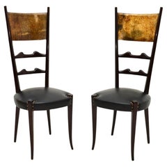 Pair of Vintage Italian Side Chairs by Aldo Tura