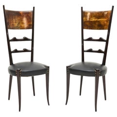 Pair of Vintage Italian Side Chairs by Aldo Tura Pair of Vintage Italian Side Chairs by Aldo Tura