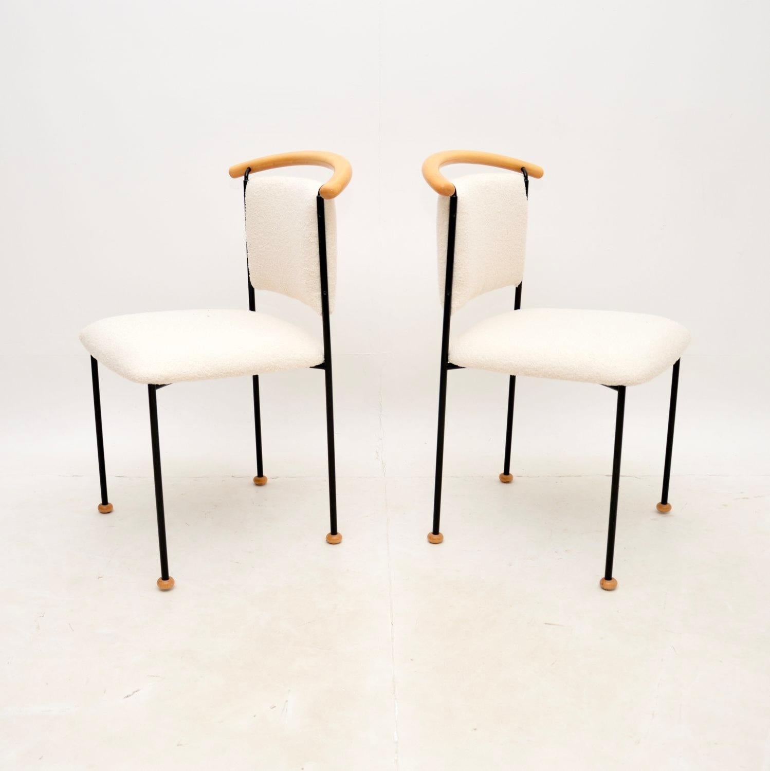 Mid-Century Modern Pair of Vintage Italian Side Chairs For Sale