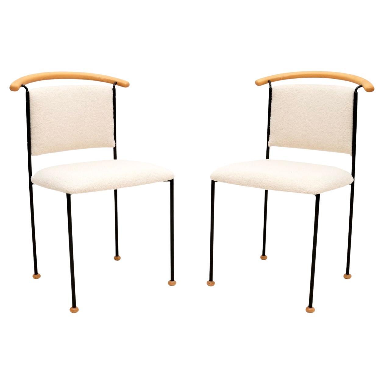 Pair of Vintage Italian Side Chairs For Sale