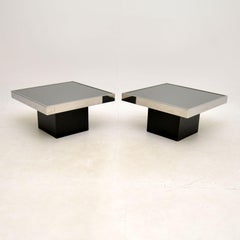 Paar italienische Vintage-Beistelltische von Willy Rizzo für Cidue
