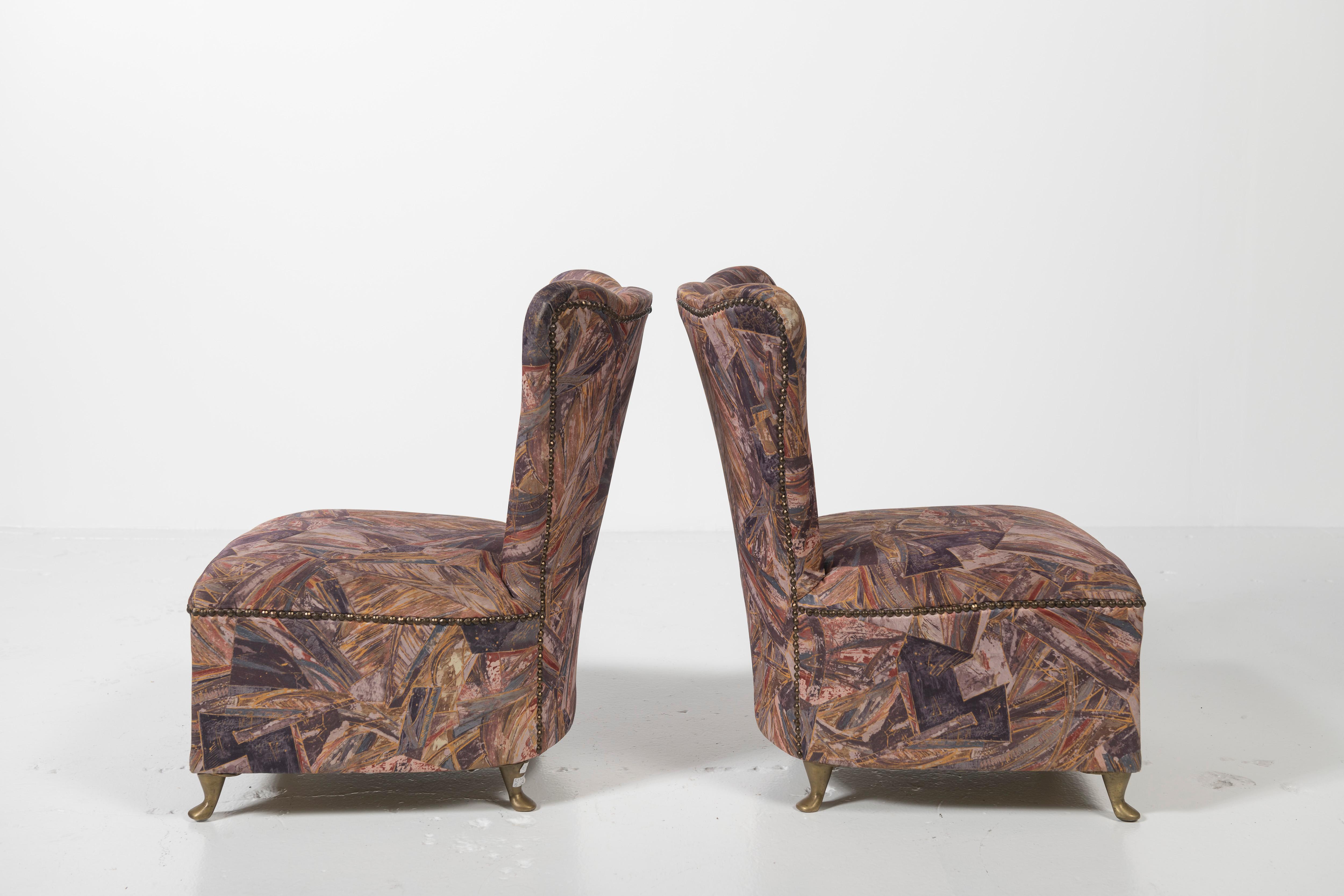 brown slipper chair