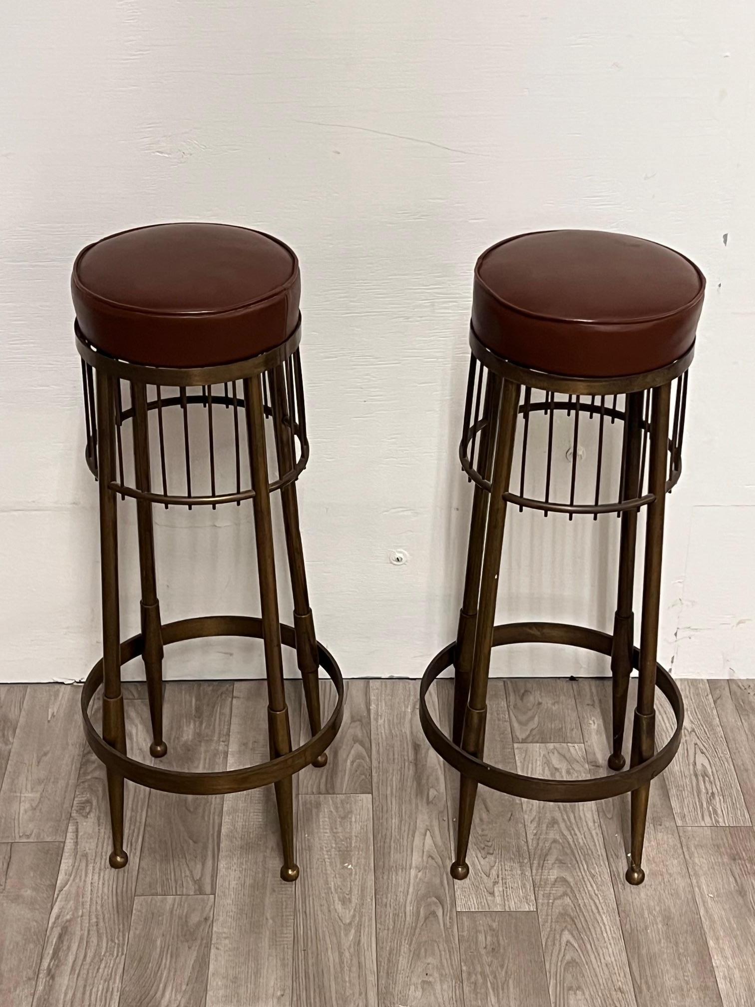 Pair of Vintage Italian Stools In Good Condition For Sale In Red Lion, PA