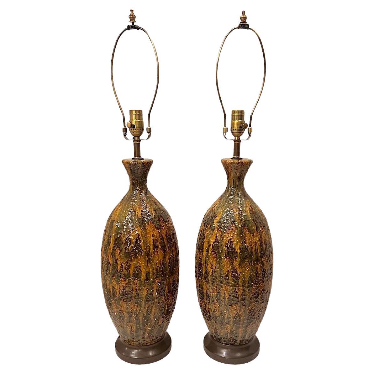 Pair of Vintage Italian Table Lamps For Sale