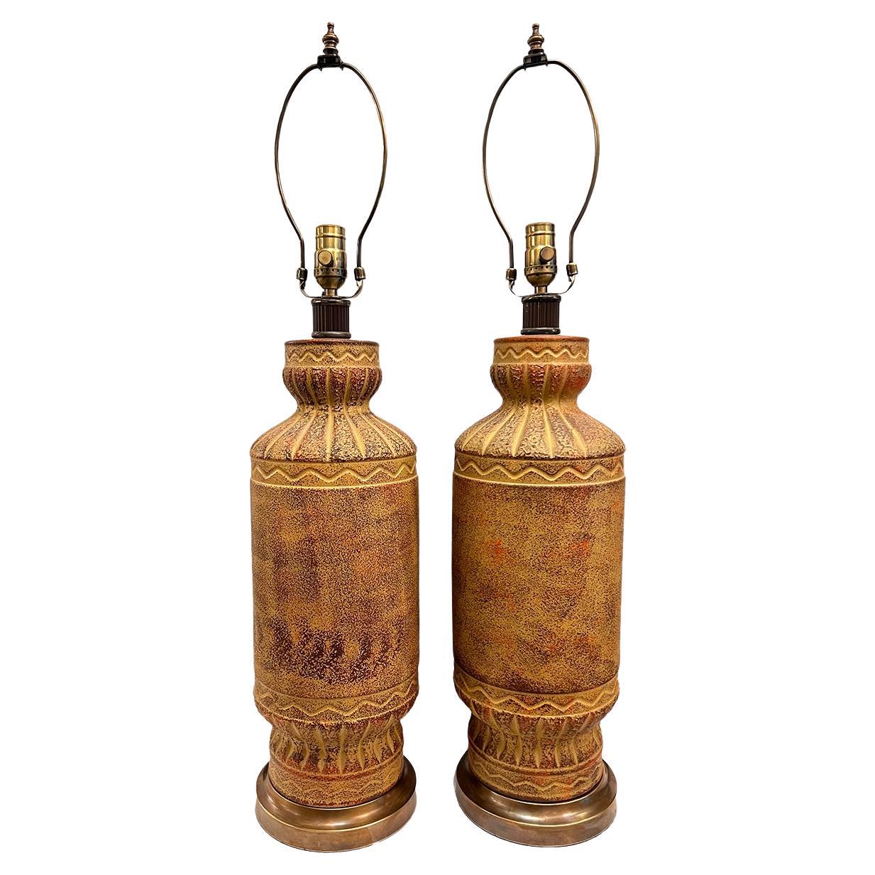 Paire de lampes de table italiennes vintage en vente