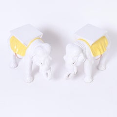 Pair of Vintage Italian Terra Cotta Elephant Garden Seats