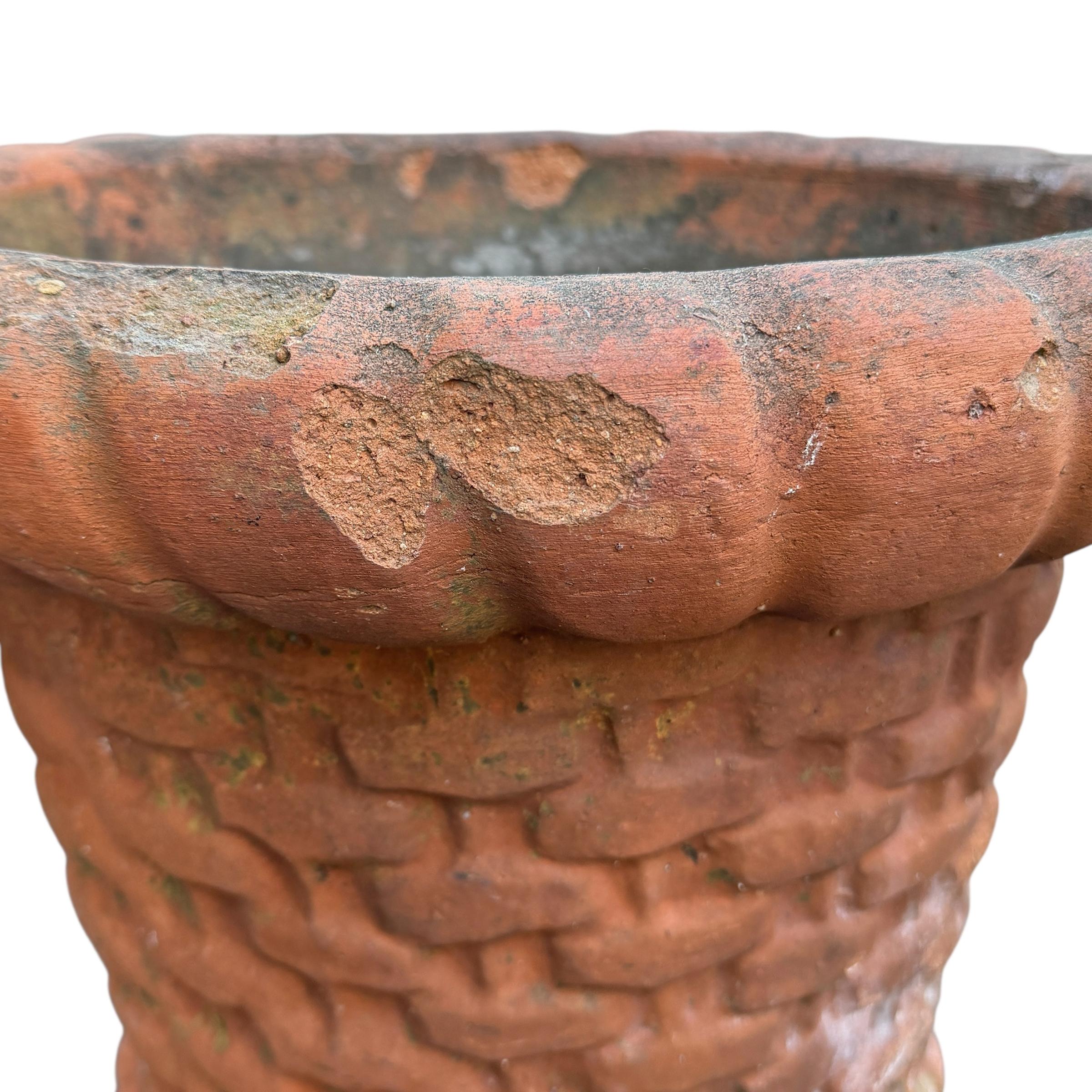 Paar italienische Terrakotta-Pflanzgefäße im Vintage-Stil im Angebot 2