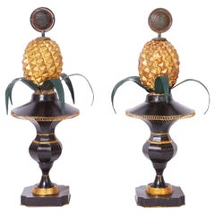 Pair of Vintage Italian Tole Pineapples