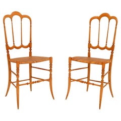 Pair of Vintage Italian ‘Tre Archi’ Chiavari Chairs by Fratelli Levaggi