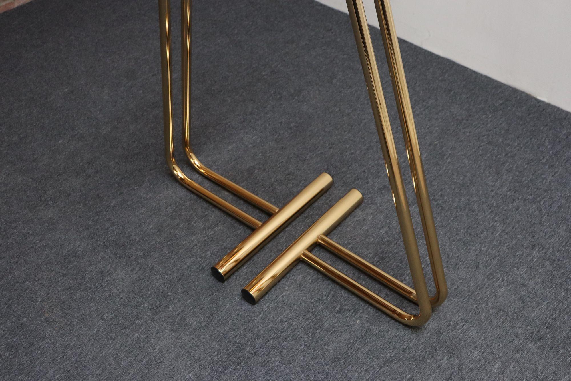 Pair of Vintage Italian Valets / Dress Boys in Polished Brass and Lacquered Wood For Sale 6