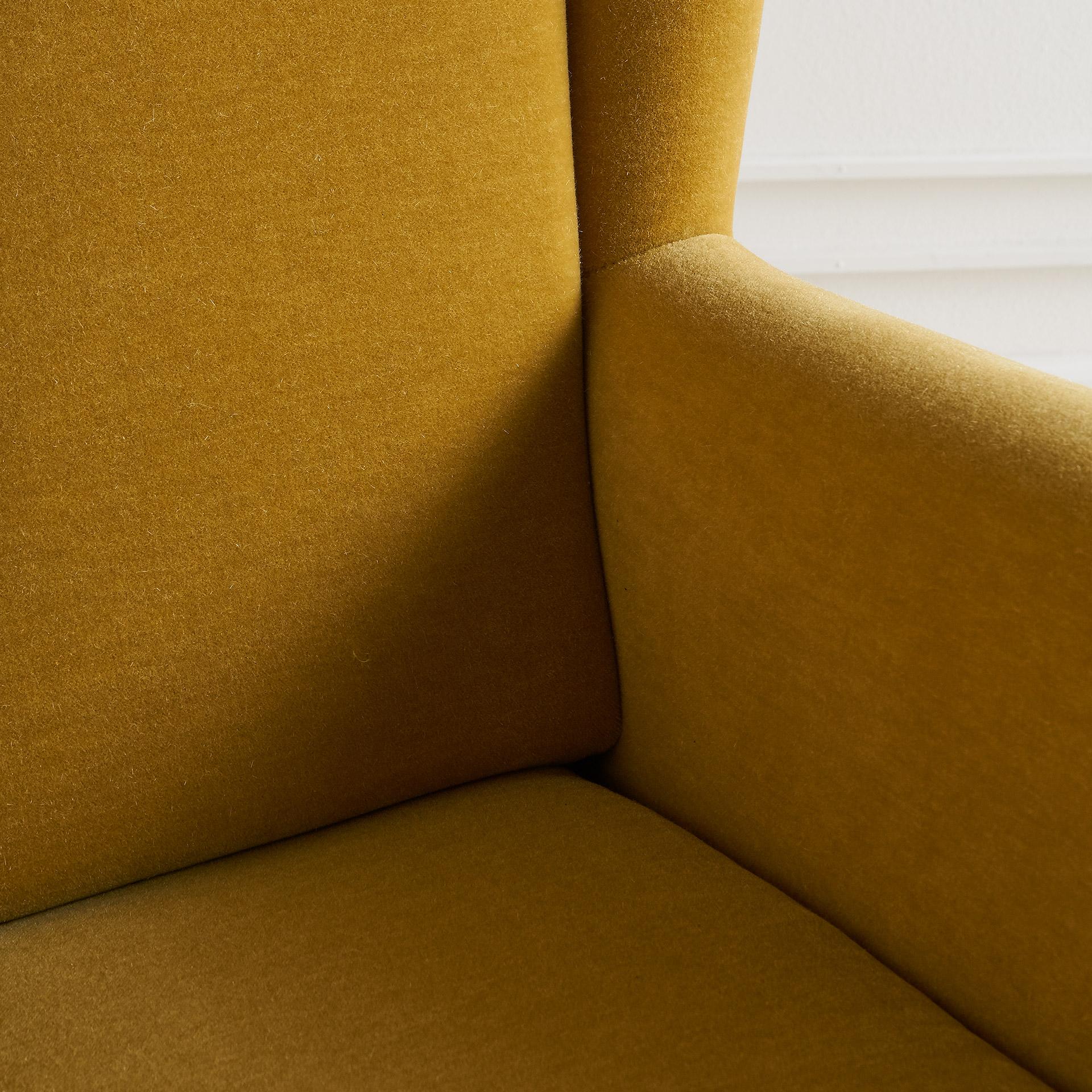 mustard wingback chair