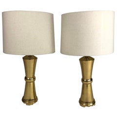 james mont lamps Pair of Vintage James Mont Style Brass Lamps