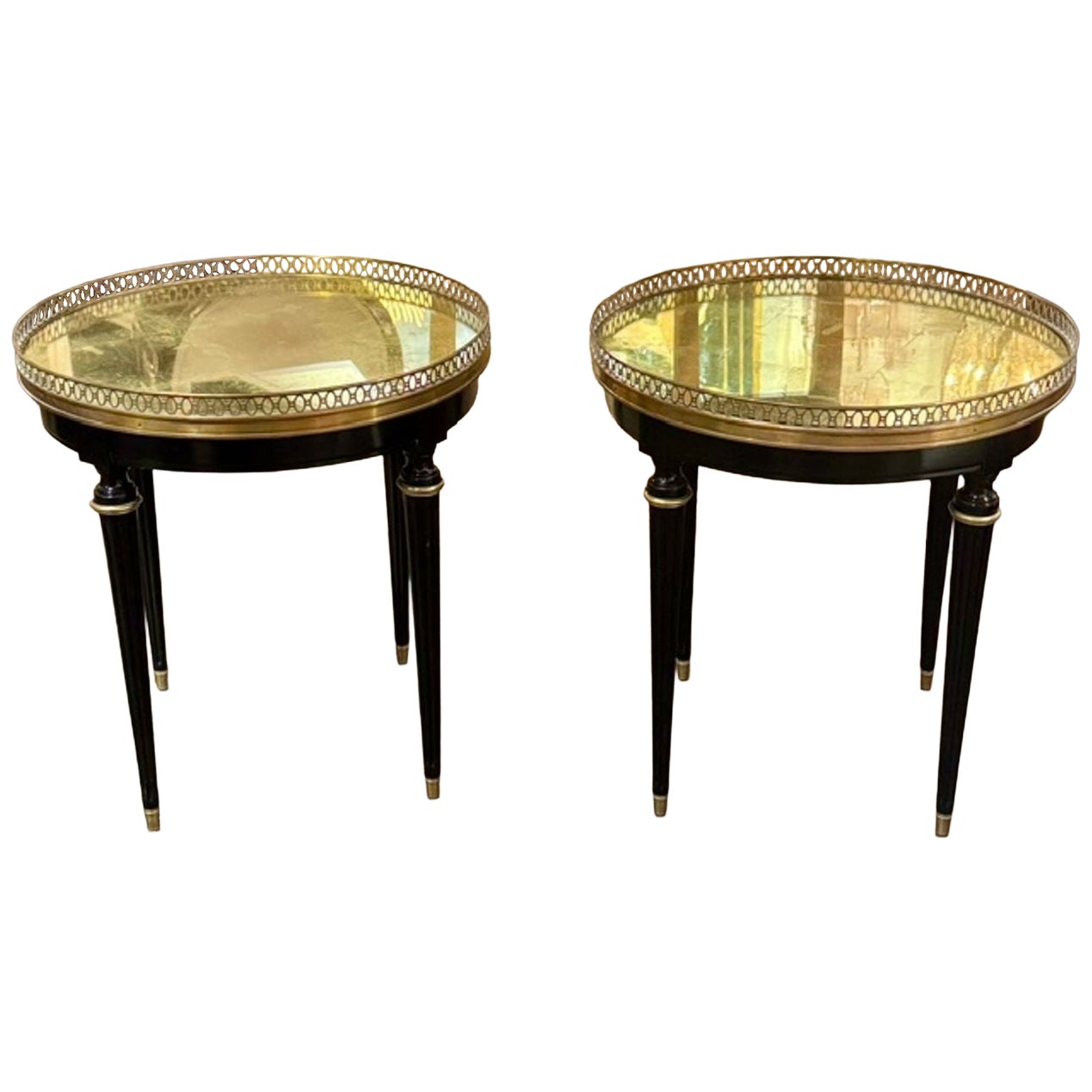 Pareja de mesas auxiliares vintage estilo Jansen
