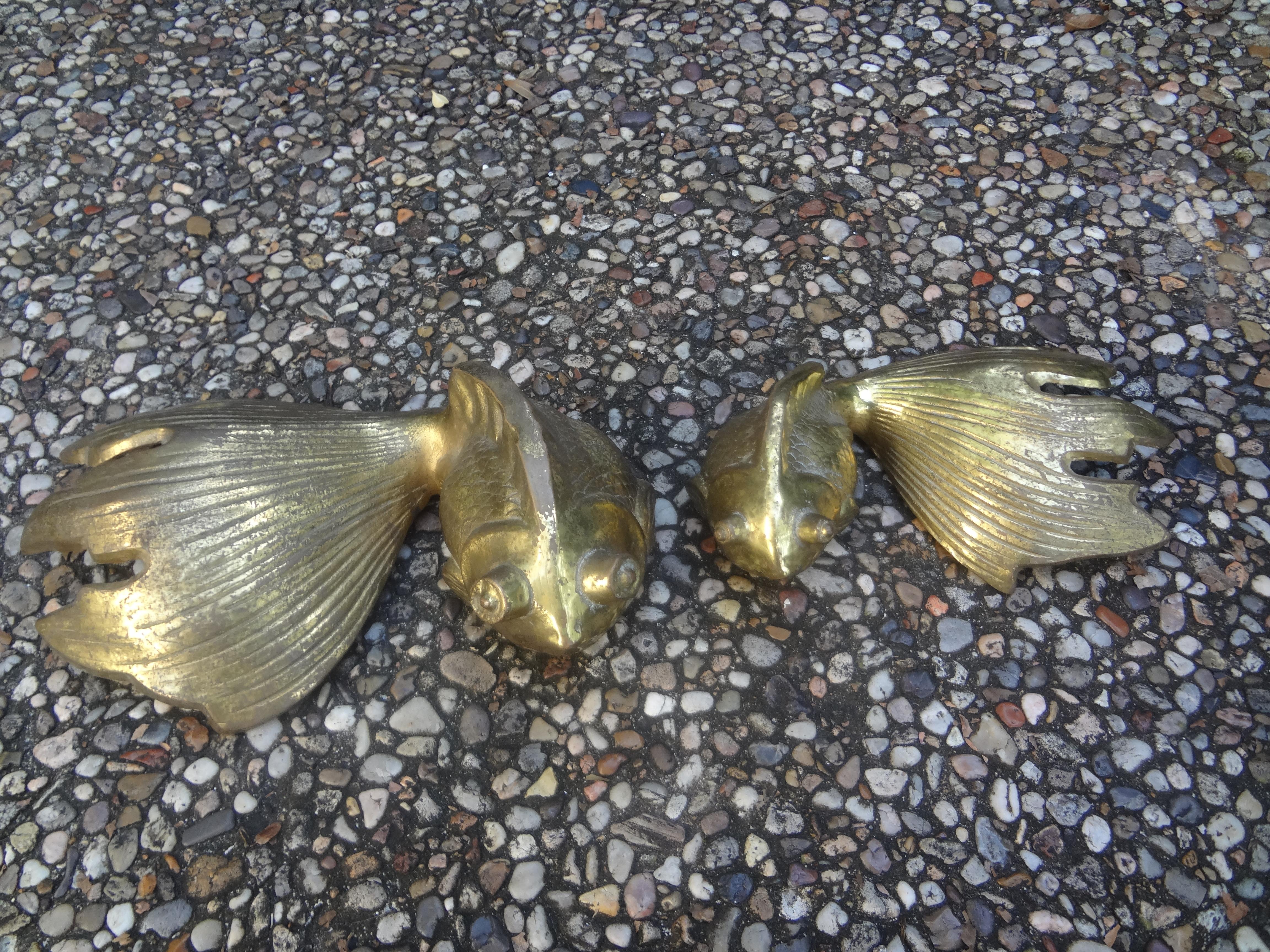 Pair of Vintage Japanese Brass Koi Fish 2