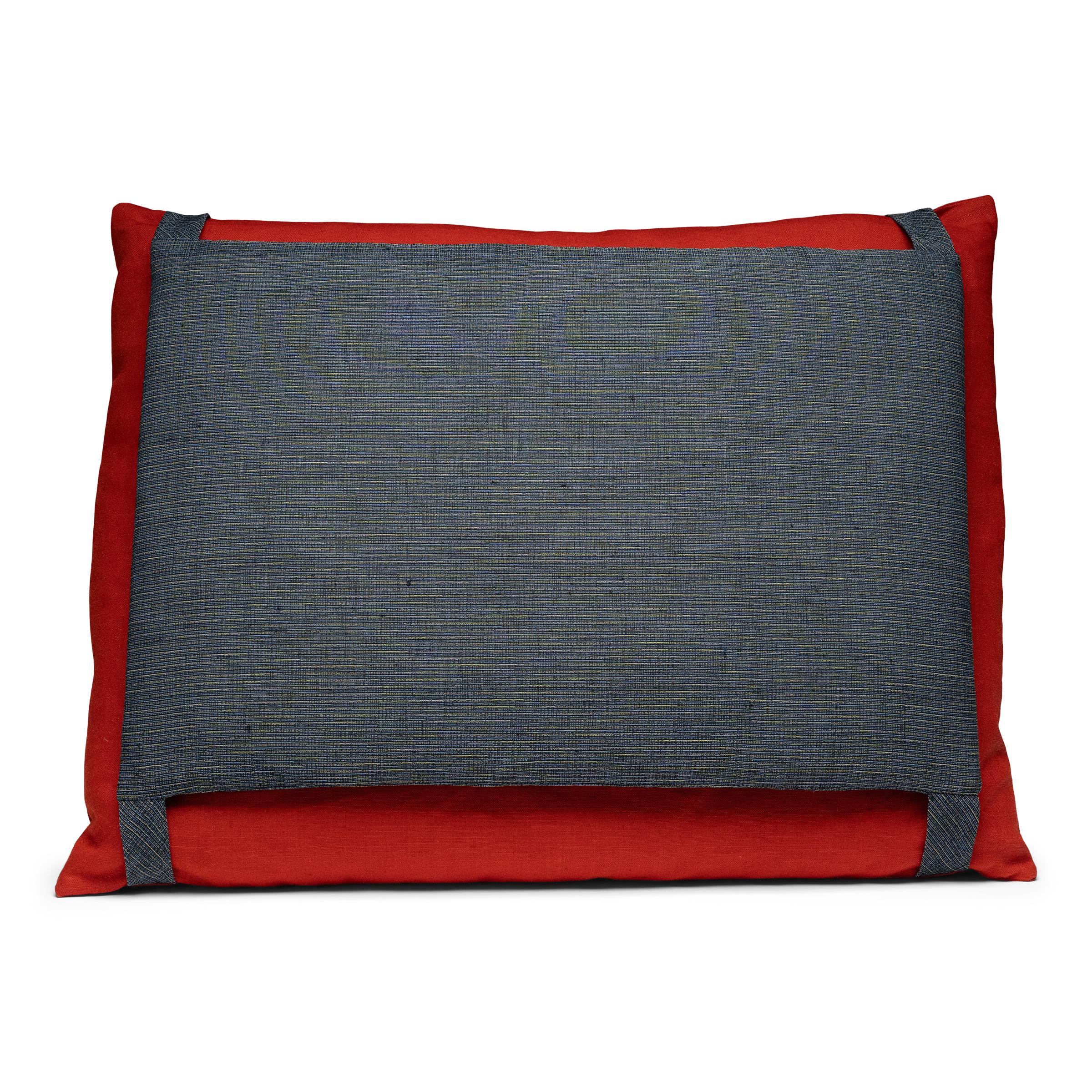 Modern Pair of Vintage Japanese Indigo Obi Pillows For Sale