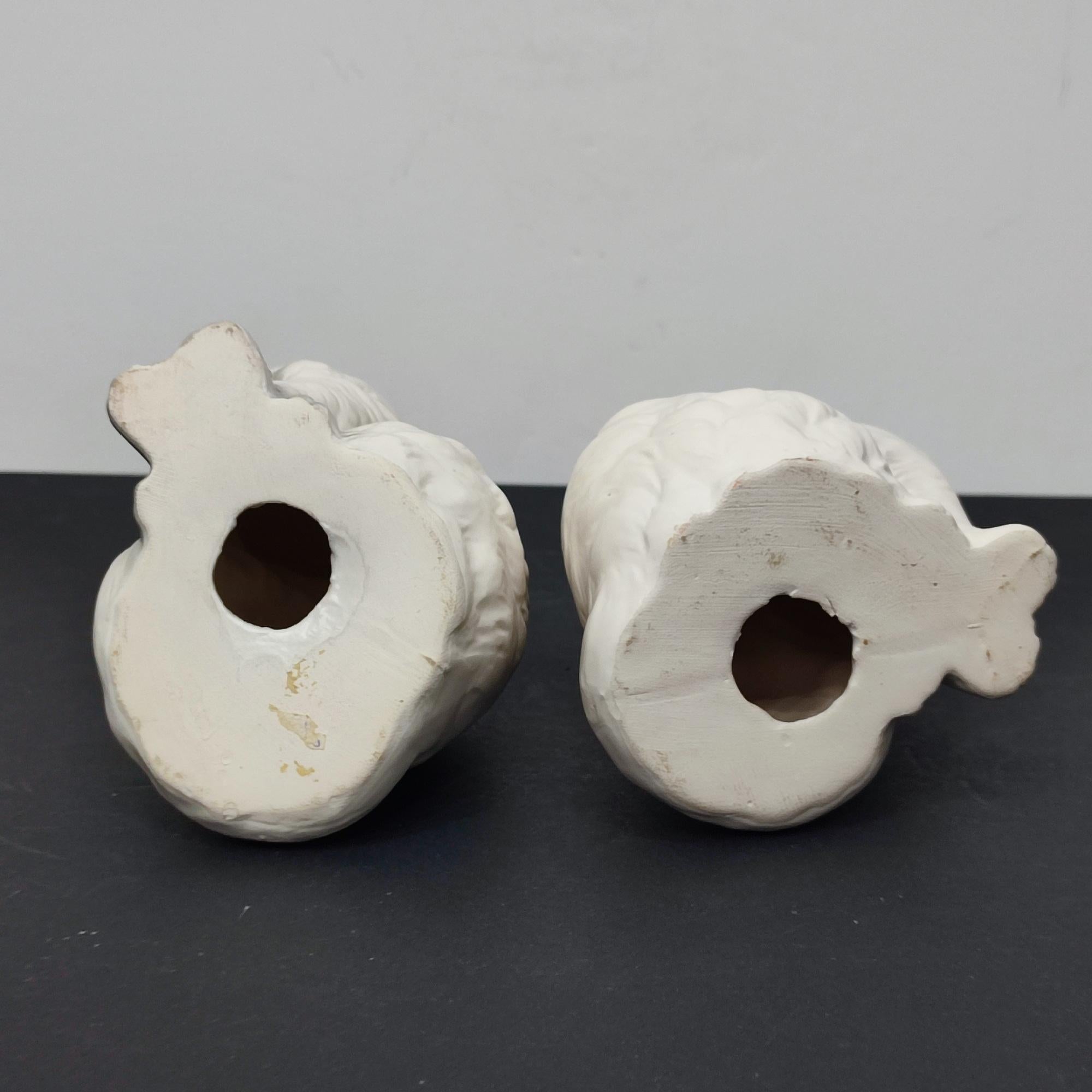 Coppia di statuette di gatto in porcellana giapponese Lefton d'epoca - metà secolo moderno in vendita 4