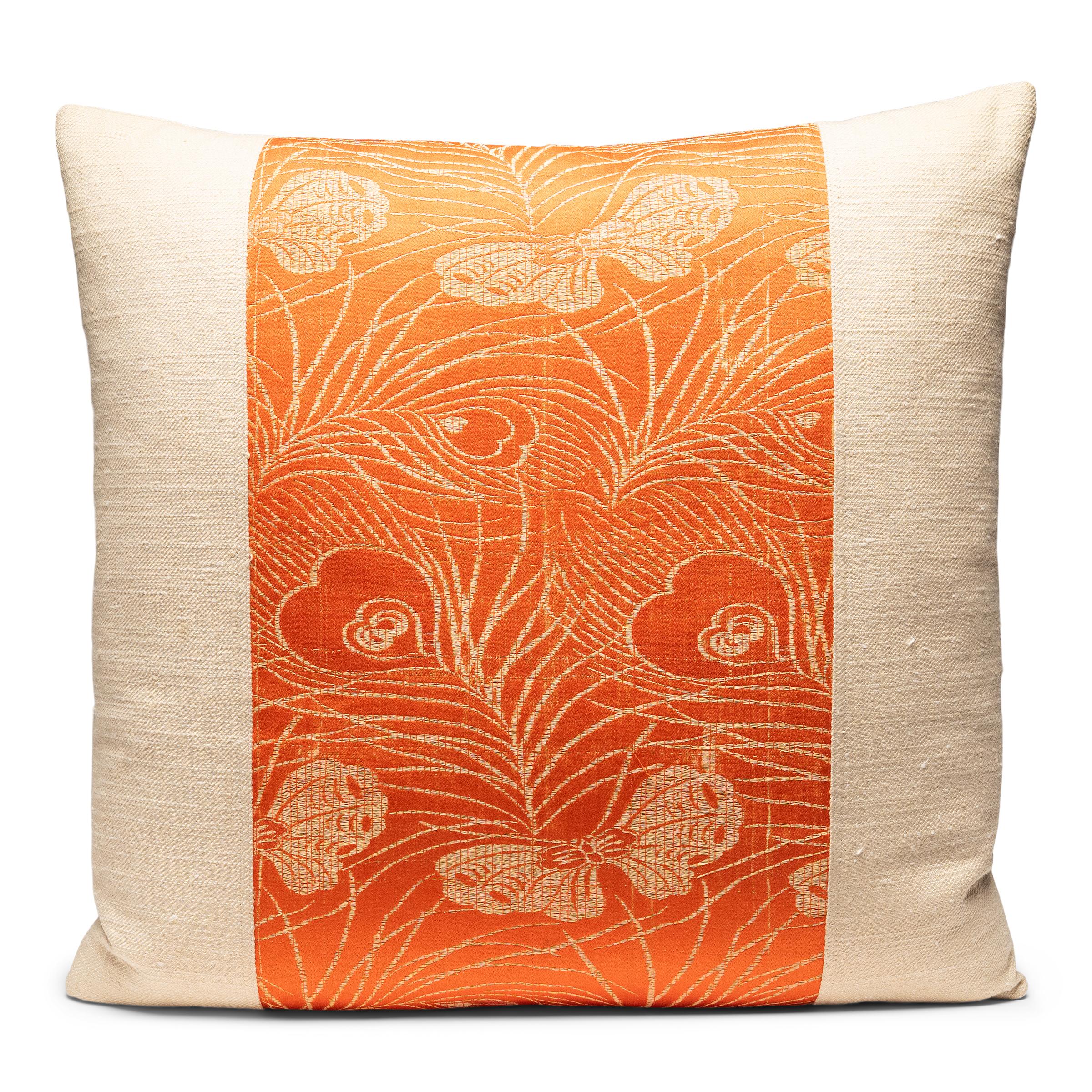 Meiji Pair of Vintage Japanese Obi Silk Pillows For Sale