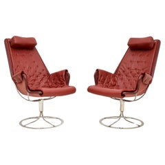 Pair of Retro Jetson Swivel Armchairs by Bruno Mathsson for Dux