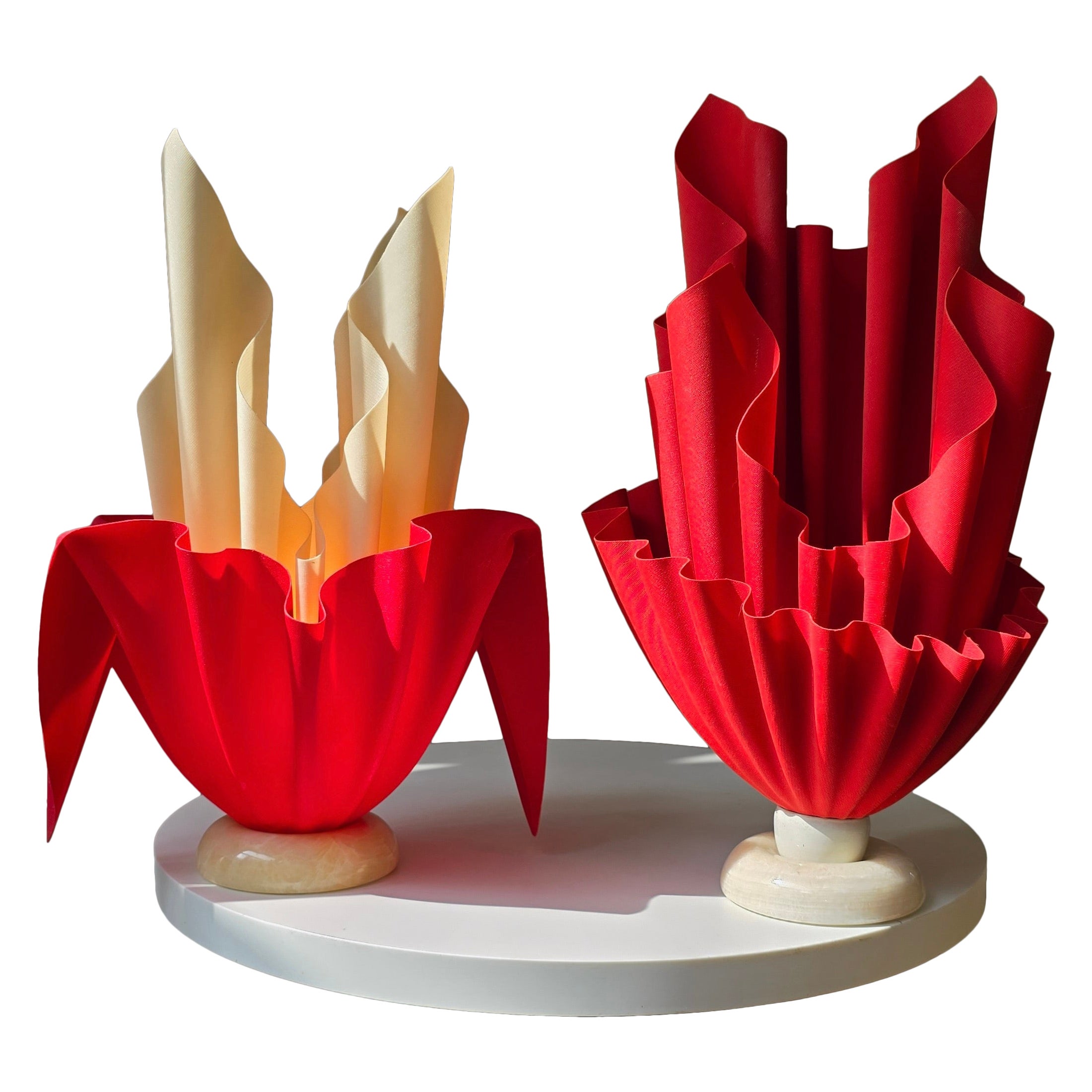 Paire de lampes de table Vintage "Kali" par Georgia Jacob, France, années 1970 en vente