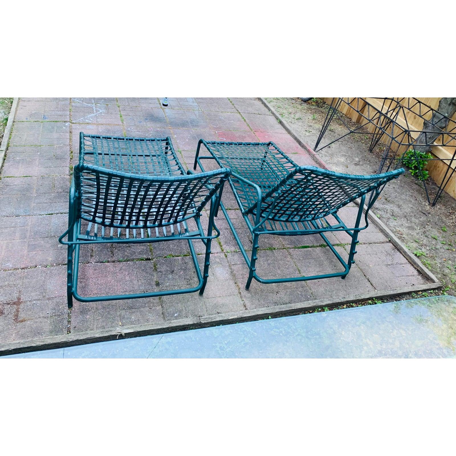 North American Pair of Vintage Kantan Lounge Chairs, Designed by Tadao Inouye for Brown Jordan