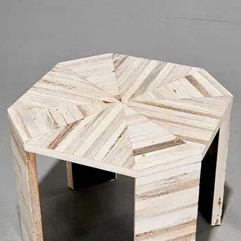 Pair of Vintage Karl Springer Bone Veneer Side Tables For Sale 1