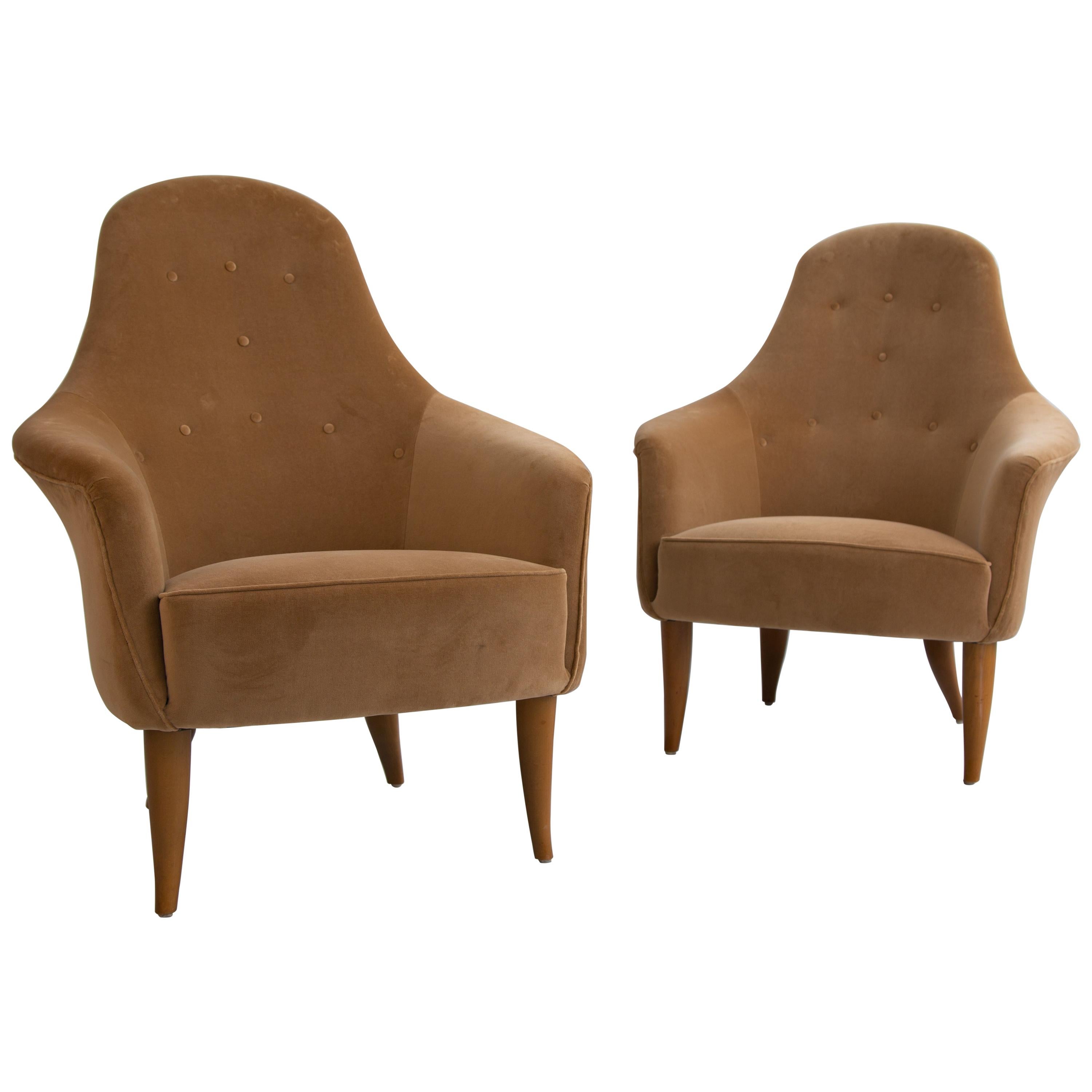 Pair of Vintage Kerstin Horlin Holmquist Midcentury Armchairs