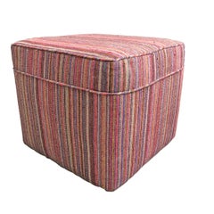 Pair of Vintage Kilim Upholstered Ottomans