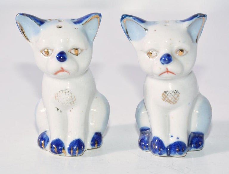 Pair Of Vintage Kitty Salt And Pepper Shakers At 1stdibs