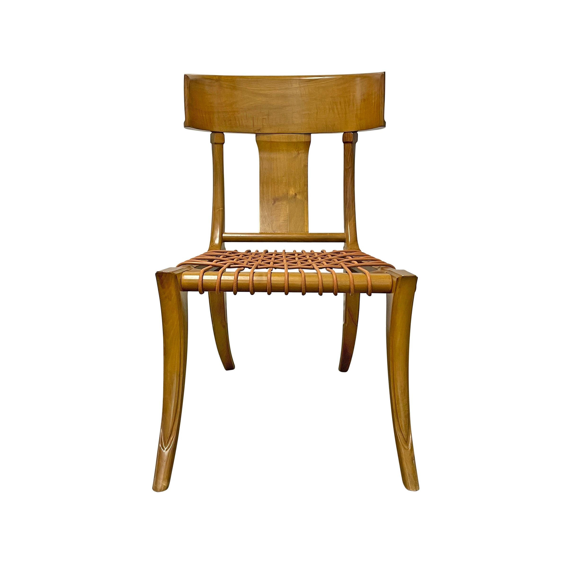 Mid-Century Modern Pair of Vintage Kreiss Klismos Chairs