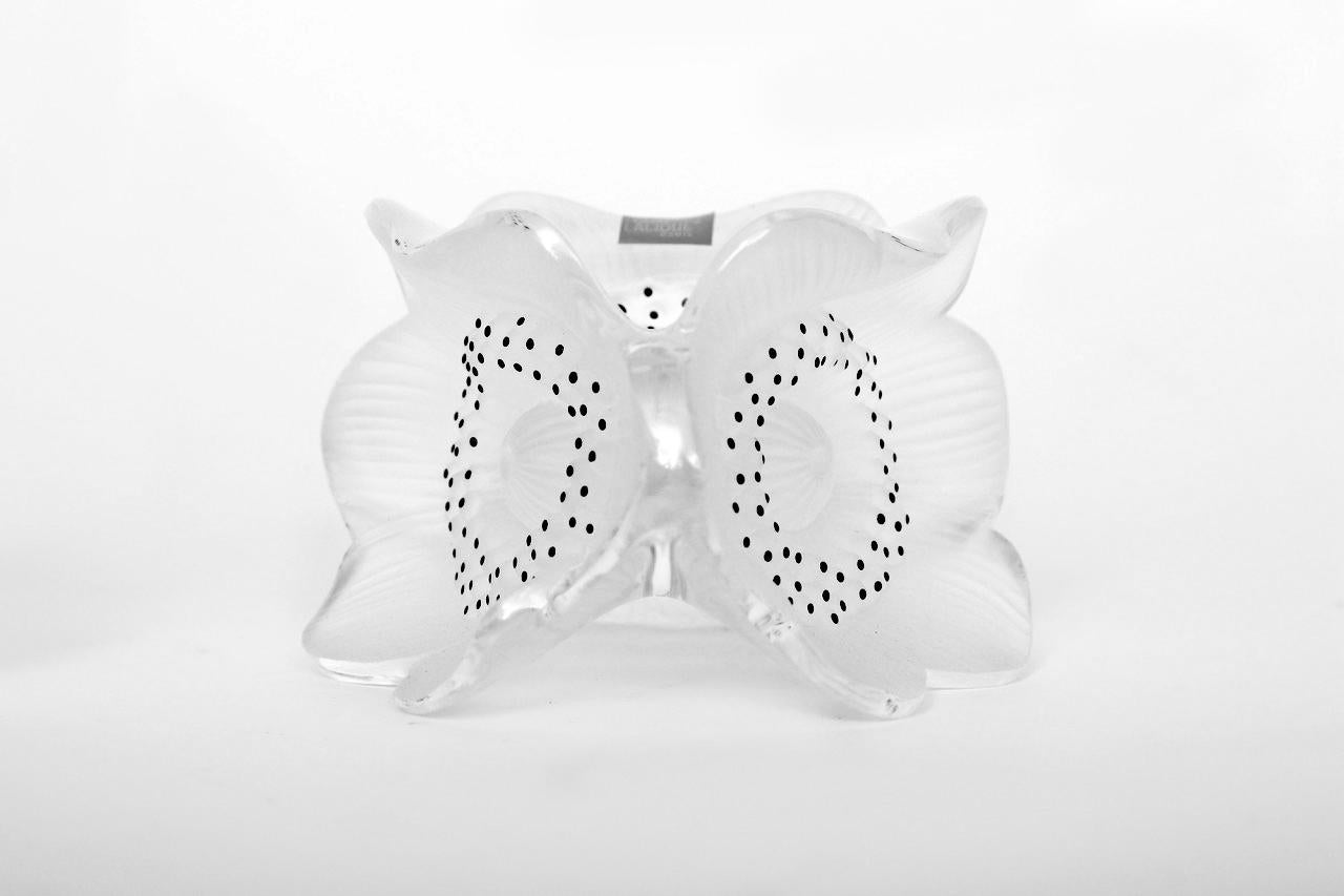 lalique anemone candle holder