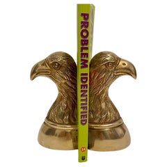 Pair of Vintage Large Brass Eagle Bookends