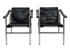 Coppia di poltrone vintage Le Corbusier LC1 di Cassina, primi anni '60