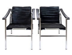 Pair of Vintage Le Corbusier Armchairs LC1 by Cassina